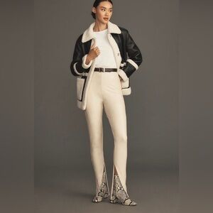 Avec Les Filles Cream Pants with Pink Tag